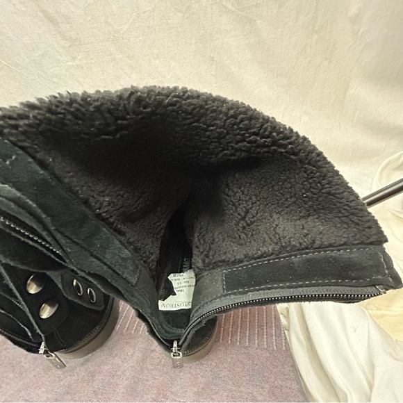 Aquatalia Black Pedri Suede Water-Resistant Cuff Boots 5.5 - Picture 11 of 16